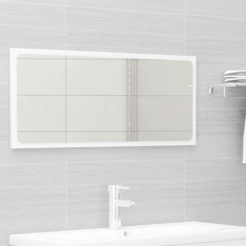 2-Piece Bathroom Furniture Set High Gloss White Engineered Wood - Image 6