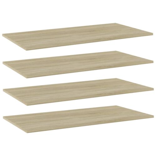 Bookshelf Boards 4pcs Sonoma Oak 100x50x1.5cm Engineered Wood