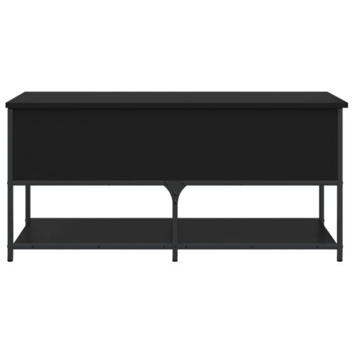 Storage Bench Black 100x42.5x47cm Engineered Wood - Image 7