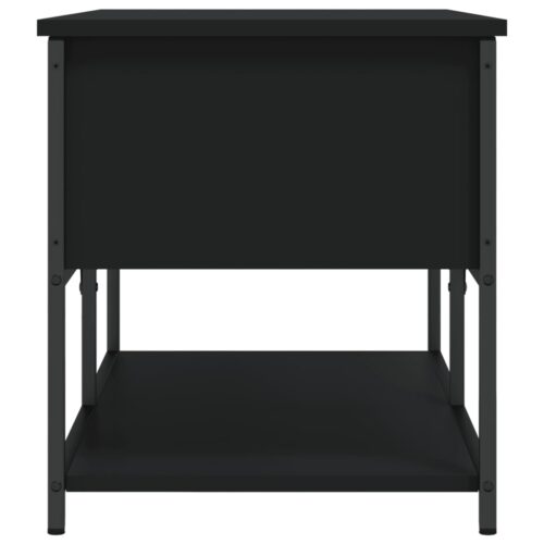 Storage Bench Black 100x42.5x47cm Engineered Wood - Image 8