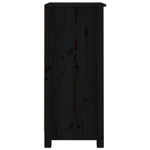 Sideboards 2pcs Black 40x35x80cm Solid Wood Pine - Image 6