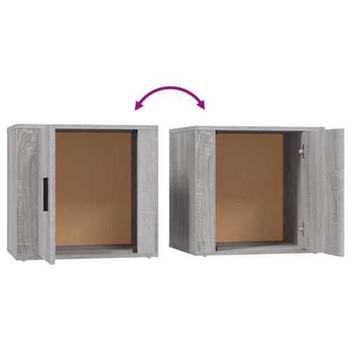 Bedside Cabinets 2pcs Grey Sonoma 50x39x47cm - Image 9