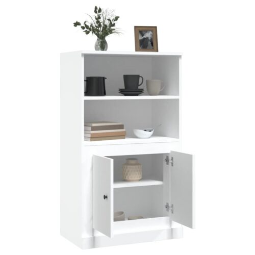Wooden Highboard White Kitchen Buffet Storage Cupboard Sideboard Rack Cabinet - Image 5