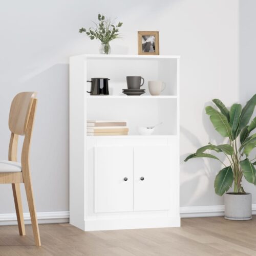 Wooden Highboard White Kitchen Buffet Storage Cupboard Sideboard Rack Cabinet - Image 12