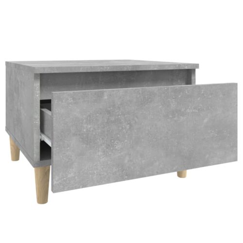 2pcs Wooden Side Coffee Tables Set Sofa Lounge Bedside Storage Nightstand Concrete Grey 50x46x35cm - Image 9