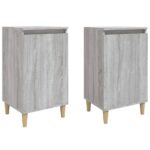 Bedside Cabinets 2pcs Grey Sonoma 40x35x70cm Engineered Wood
