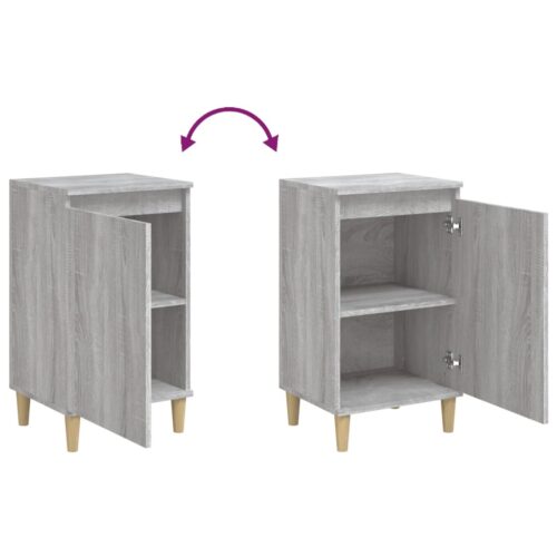 Bedside Cabinets 2pcs Grey Sonoma 40x35x70cm Engineered Wood - Image 8