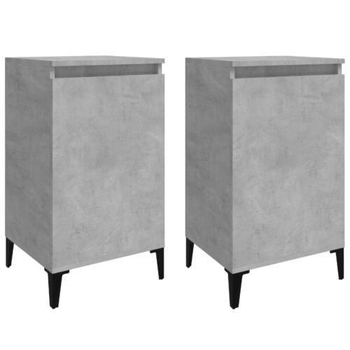 Bedside Cabinets 2pcs Concrete Grey 40x35x70cm Engineered Wood