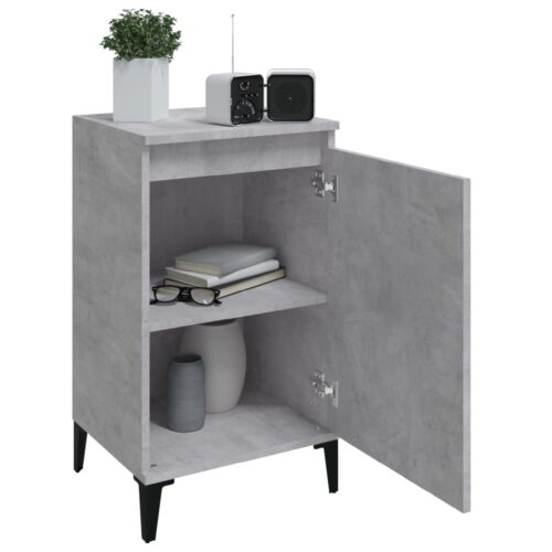 Bedside Cabinets 2pcs Concrete Grey 40x35x70cm Engineered Wood - Image 4