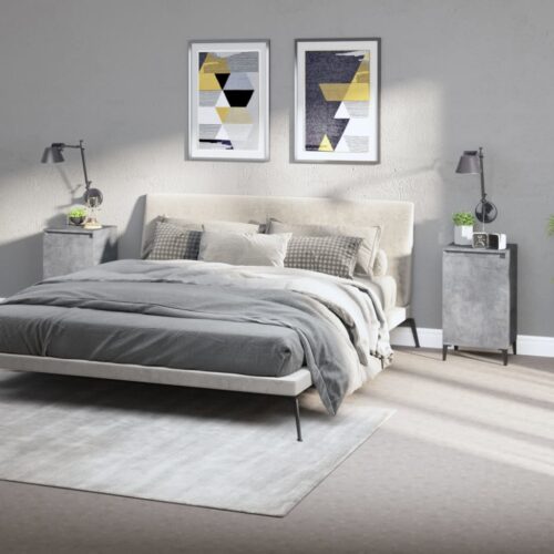 Bedside Cabinets 2pcs Concrete Grey 40x35x70cm Engineered Wood - Image 12