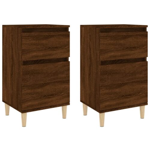 Bedside Cabinets 2pcs Brown Oak 40x35x70cm