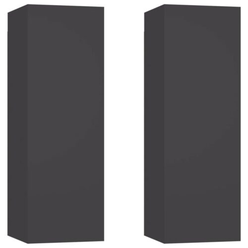 TV Cabinets 2pcs Grey 30.5x30x90cm Engineered Wood