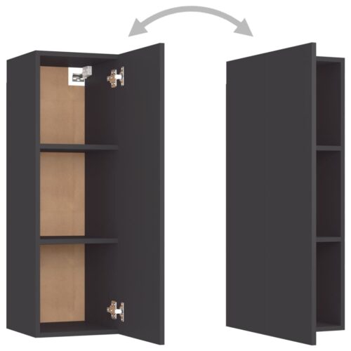 TV Cabinets 2pcs Grey 30.5x30x90cm Engineered Wood - Image 7