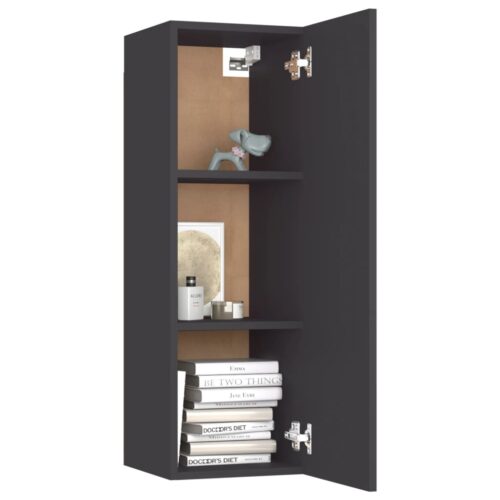 TV Cabinets 2pcs Grey 30.5x30x90cm Engineered Wood - Image 9