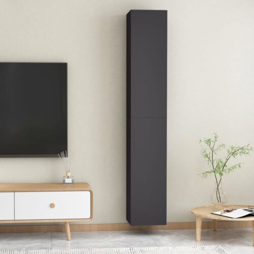 TV Cabinets 2pcs Grey 30.5x30x90cm Engineered Wood - Image 11
