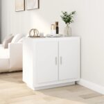 Sideboard White 80x40x75cm Engineered Wood