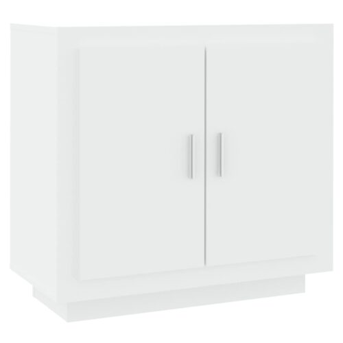 Sideboard White 80x40x75cm Engineered Wood - Image 2