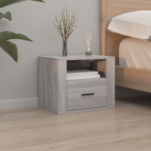 Wall-mounted Bedside Cabinets 2pcs Grey Sonoma 50x36x40cm - Image 3