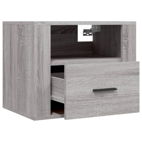 Wall-mounted Bedside Cabinets 2pcs Grey Sonoma 50x36x40cm - Image 5