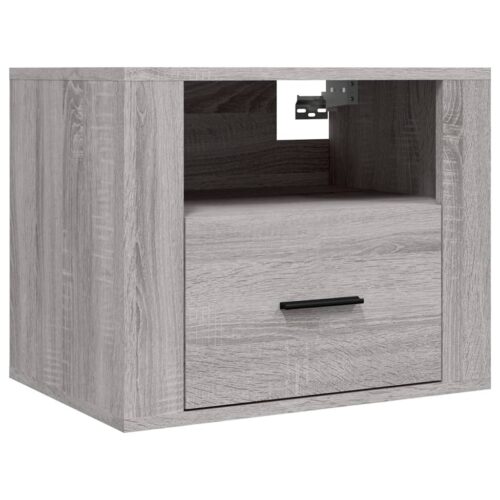 Wall-mounted Bedside Cabinets 2pcs Grey Sonoma 50x36x40cm - Image 6