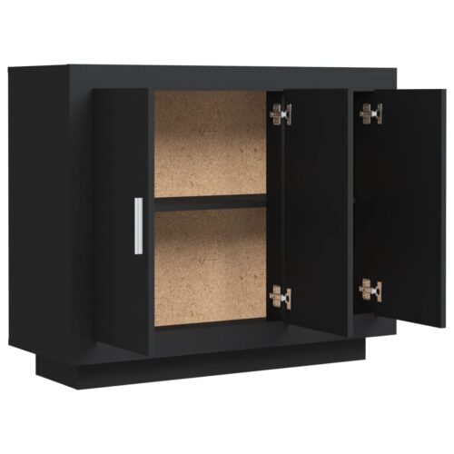 Sideboard Black 92x35x75cm Engineered Wood - Image 7
