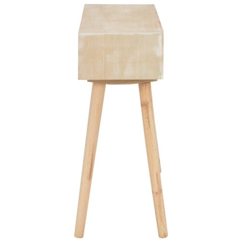Console Table with 3 Drawers 100x30x73cm Solid Pinewood - Image 4
