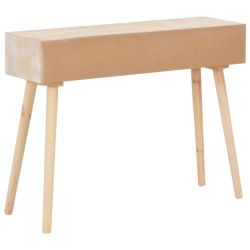 Console Table with 3 Drawers 100x30x73cm Solid Pinewood - Image 5