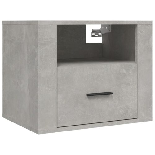 Wall-mounted Bedside Cabinets 2pcs Concrete Grey 50x36x40cm - Image 5