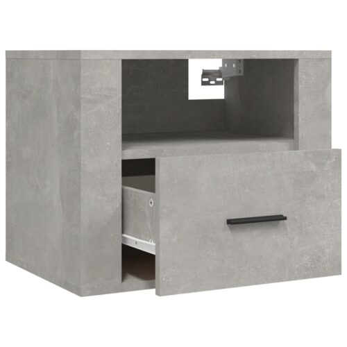 Wall-mounted Bedside Cabinets 2pcs Concrete Grey 50x36x40cm - Image 7
