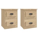 Wall-mounted Bedside Cabinets 2pcs Sonoma Oak 41.5x36x53cm
