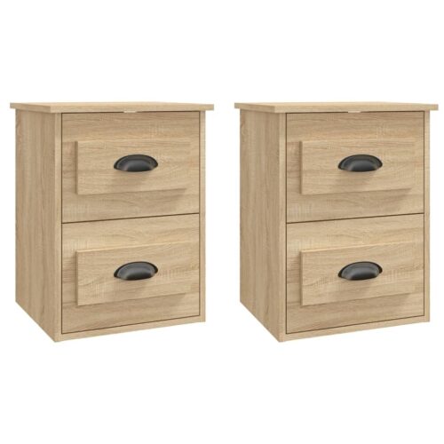 Wall-mounted Bedside Cabinets 2pcs Sonoma Oak 41.5x36x53cm