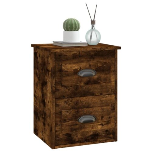 Wall-mounted Bedside Cabinets 2pcs Smoked Oak 41.5x36x53cm - Image 5
