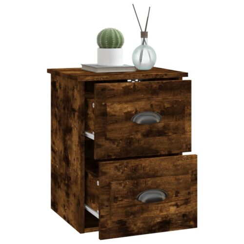 Wall-mounted Bedside Cabinets 2pcs Smoked Oak 41.5x36x53cm - Image 6