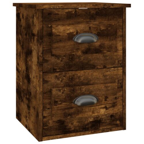Wall-mounted Bedside Cabinets 2pcs Smoked Oak 41.5x36x53cm - Image 7