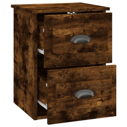 Wall-mounted Bedside Cabinets 2pcs Smoked Oak 41.5x36x53cm - Image 8
