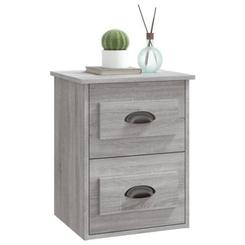 Wall-mounted Bedside Cabinets 2pcs Grey Sonoma 41.5x36x53cm - Image 5