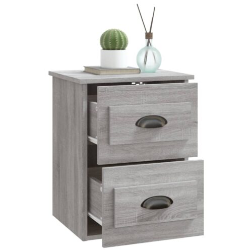 Wall-mounted Bedside Cabinets 2pcs Grey Sonoma 41.5x36x53cm - Image 6