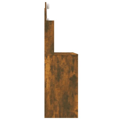 Dressing Table with LED Smoked Oak 96x40x142cm - Image 6