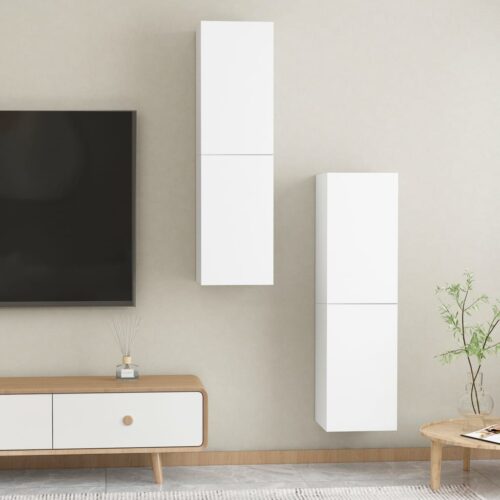 TV Cabinets 2pcs White 30.5x30x110cm Engineered Wood - Image 11