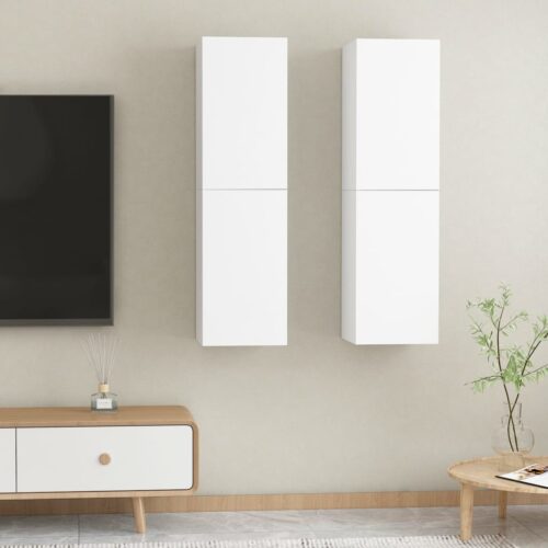 TV Cabinets 2pcs White 30.5x30x110cm Engineered Wood - Image 12