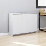 Sideboard White 102x33x75cm Engineered Wood