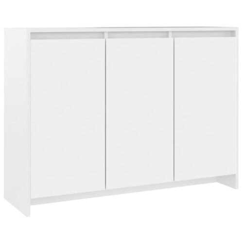 Sideboard White 102x33x75cm Engineered Wood - Image 2