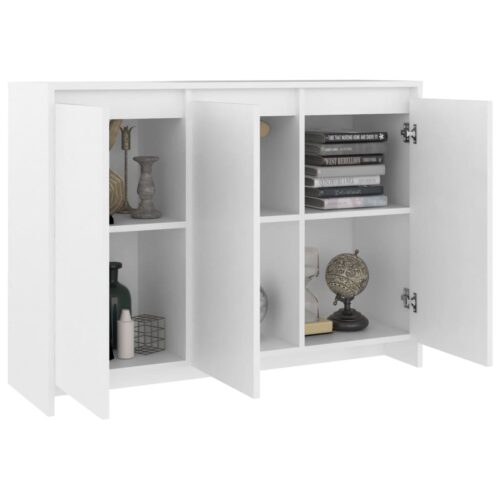 Sideboard White 102x33x75cm Engineered Wood - Image 4