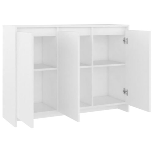 Sideboard White 102x33x75cm Engineered Wood - Image 5