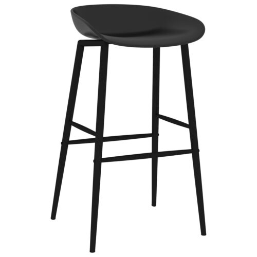Bar Chairs 4pcs Black - Image 2
