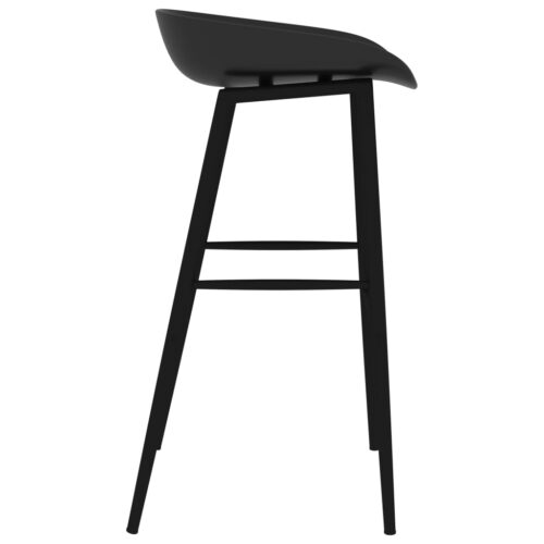 Bar Chairs 4pcs Black - Image 4