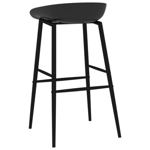 Bar Chairs 4pcs Black - Image 5