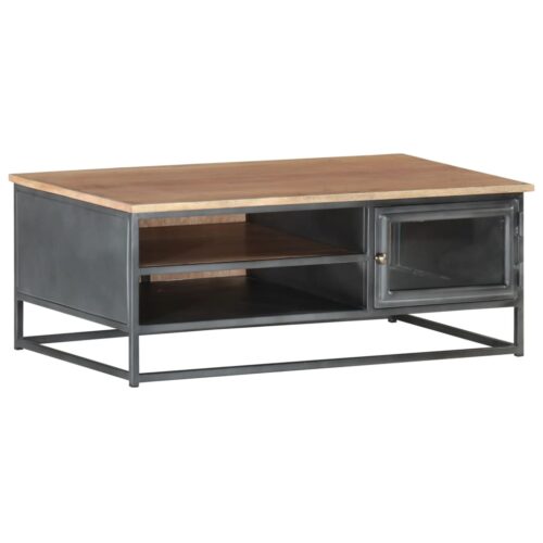Coffee Table Grey 90x50x35cm Solid Acacia Wood