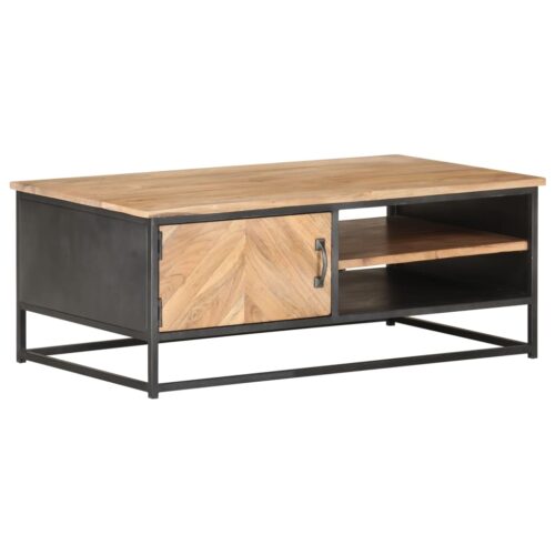 Coffee Table 90x50x35cm Solid Acacia Wood - Image 12