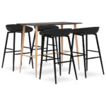 5-Piece Bar Set Black